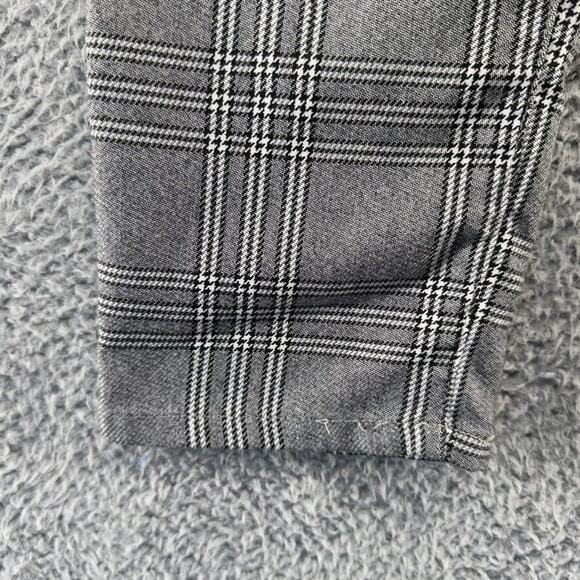 Pacsun Dress Pants Men's medium Gray Black Houndstooth Elastic Waist Casual Flat - Picture 2 of 11
